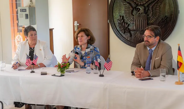 (L-R) U.S. Ambassador to Ghana, Virginia Palmer; U.S. Assistant Secretary of States for Conflict an Stabilization Operation, Anne Witkowsky; and German’s Ambassador to Ghana, Daniel Krull