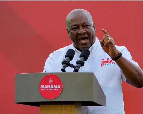 The flagbearer of the National Democratic Congress (NDC), John Dramani Mahama