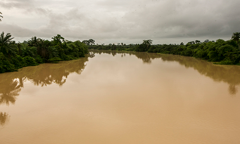 One of the destroyed water bodies in Ghana