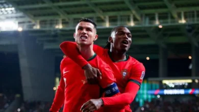 Cristiano Ronaldo scored a second-half double for Portugal