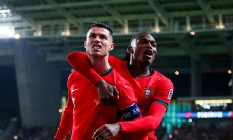 Cristiano Ronaldo scored a second-half double for Portugal