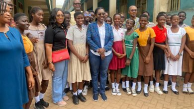 The Minister for Communications and Digitalisation (MoCD), Mrs. Ursula Owusu-Ekuful in a group picture with the trainees and others