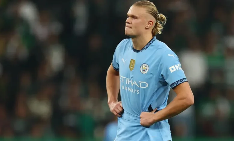 Erling Haaland missed a second-half penalty in Lisbon