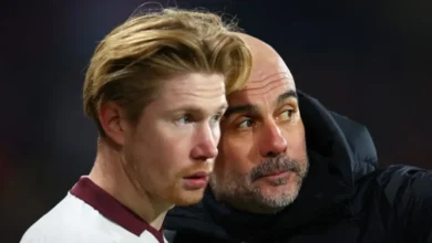 Kevin de Bruyne (left) has won six Premier League titles at Manchester City since joining the club in 2015