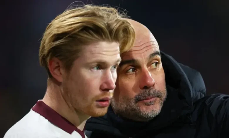 Kevin de Bruyne (left) has won six Premier League titles at Manchester City since joining the club in 2015