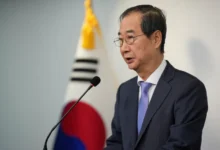 South Korean Prime Minister Han Duck-soo speaks in Seoul, South Korea, on December 8, 2024