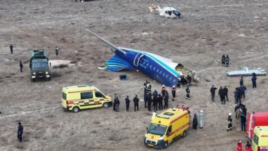 The Embraer 190 caught fire and split apart as it landed