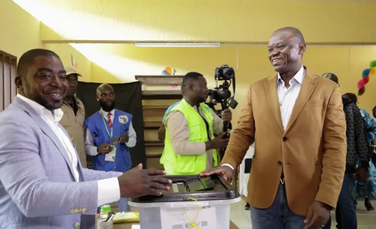 Transitional President of Gabon General Brice Oligui Nguema (right) has made no secret of his ambitions to be elected as president after leading a coup in 2023