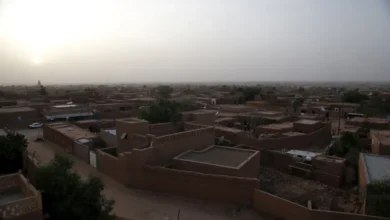 Sunset over the desert town of Agadez, Niger