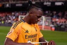 Vinicius Jr was sent off for the second time in his Real Madrid career against Valencia