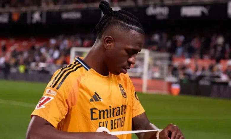 Vinicius Jr was sent off for the second time in his Real Madrid career against Valencia