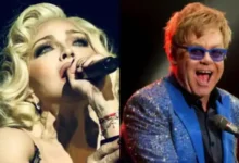 Pop icons Madonna and Sir Elton John